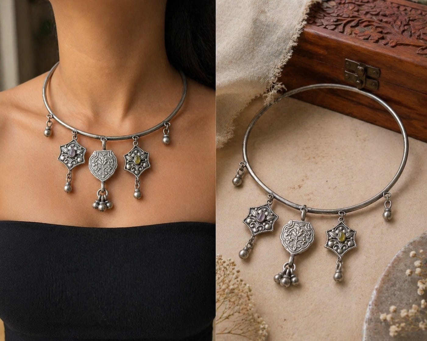 Necklace Tab-Trendy Boho Hasli