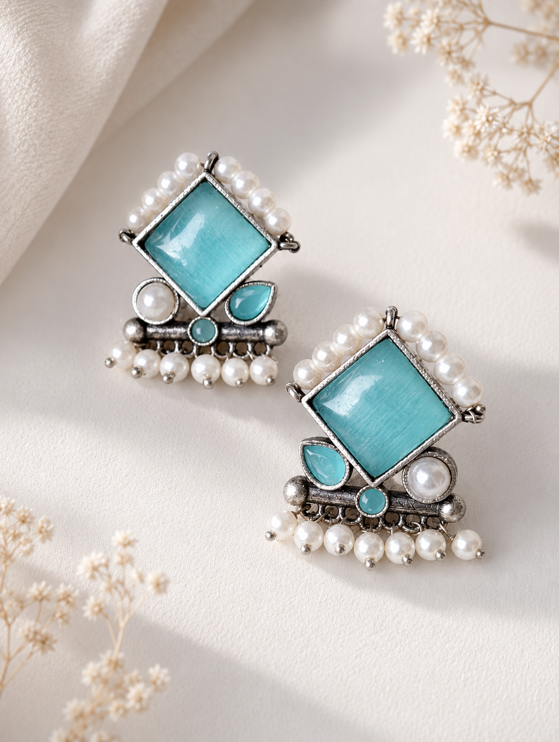 Pearl Statement Stud Earrings